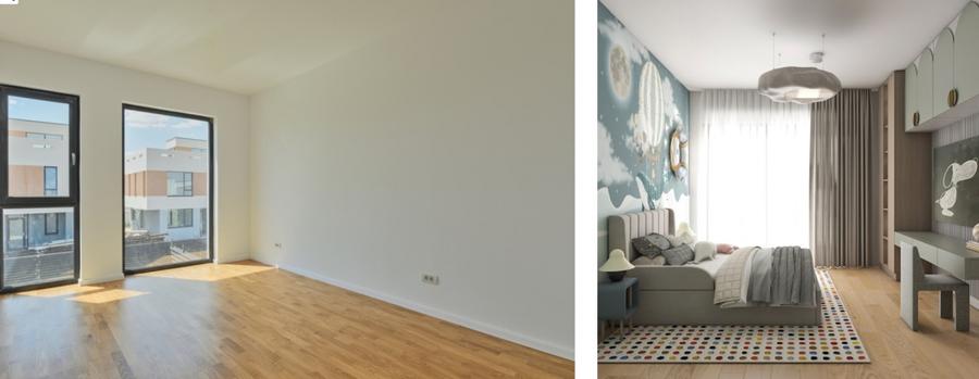 Casă individuală cu 5 camere cu Teren 350 Mp în Tunari