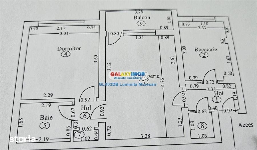 Apartament cu 2 camere semidecomandat în Aleea Trandafirilor