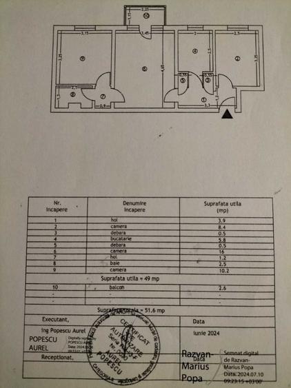 Apartament 3 camere SD, et. 3, Zimbru (Proprietar) - 2