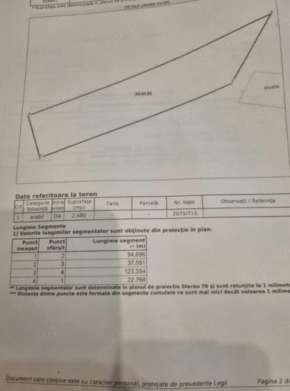 Teren de 2480 mp, în Macea