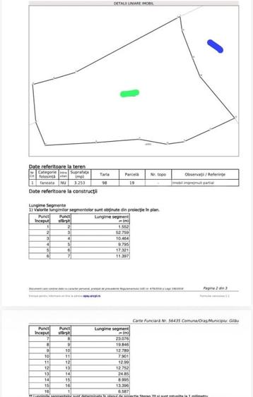 Teren Construcții extravilan de 6785 mp, în Gilău