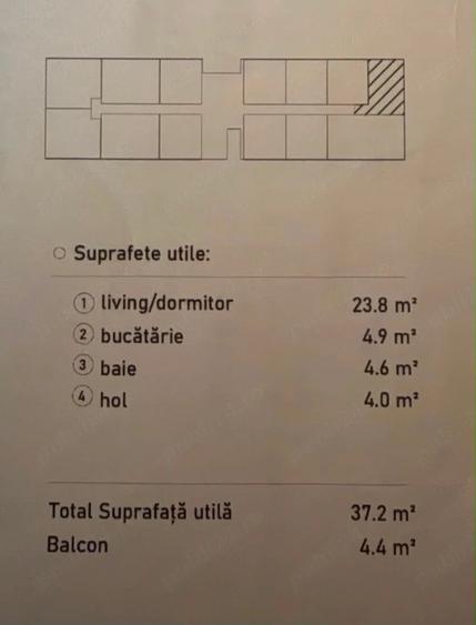 Apartament cu 2 camere decomandat în Central