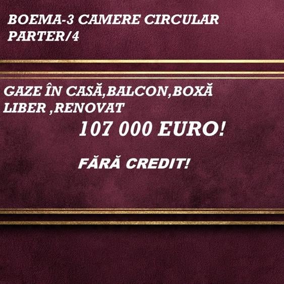 Apartament cu 3 camere circular în Tomis Nord
