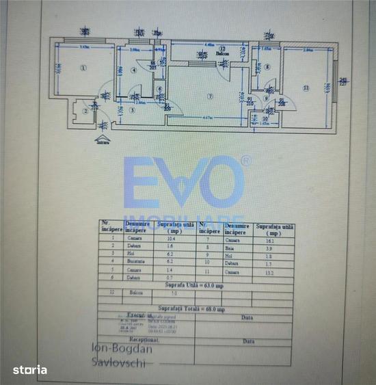 Apartament cu 3 camere semidecomandat în Tătărași