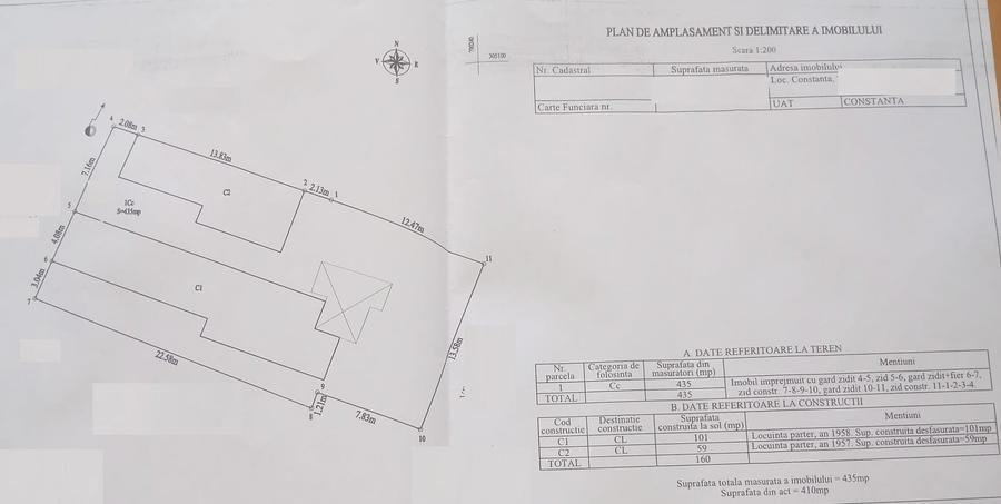 Teren Construcții intravilan de 435 mp, în Coiciu