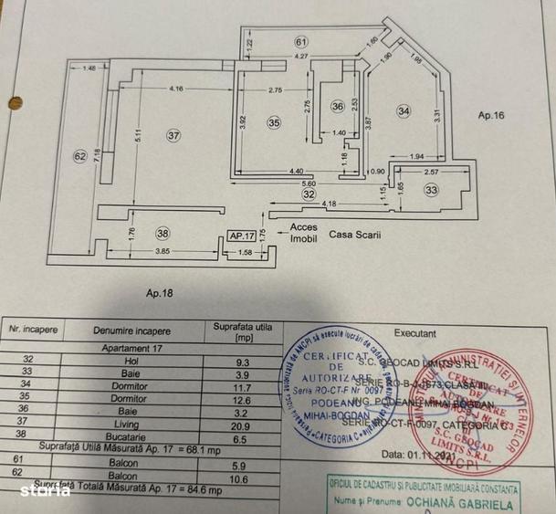 Apartament cu 3 camere decomandat în Nord