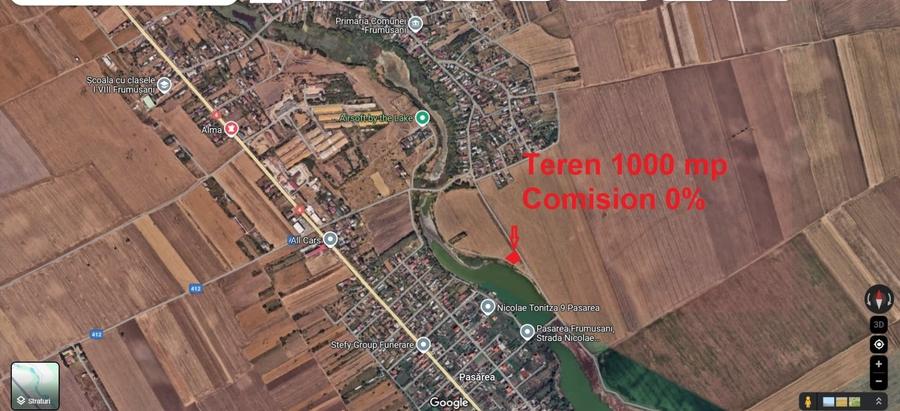 Teren Construcții intravilan de 1000 mp, în Frumușani