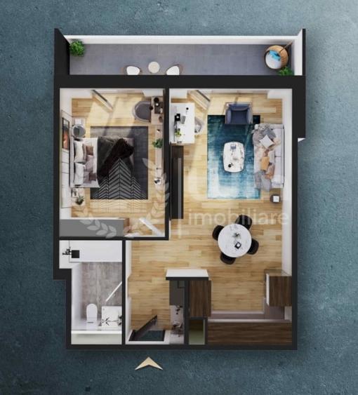 Apartament cu 2 camere semidecomandat în Iris