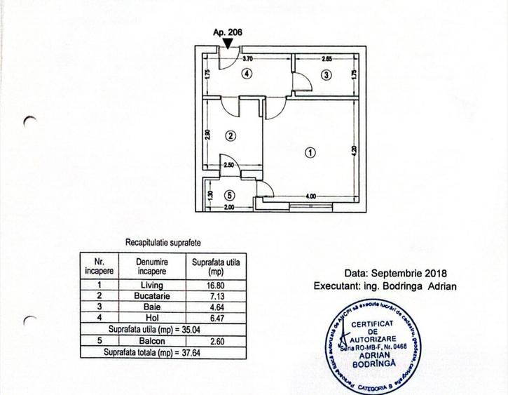 Garsonieră decomandată în Lujerului