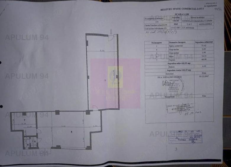 Spațiu comercial, de 163 mp, în Central