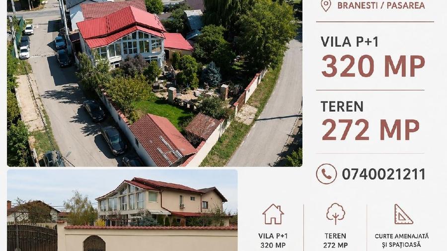 Casă individuală cu 7 camere cu Teren 272 Mp în Pasărea