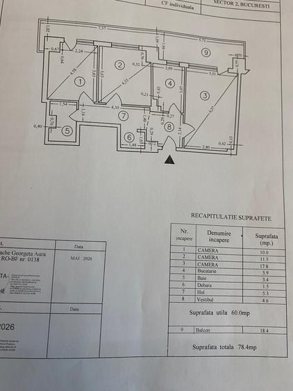 Apartament cu 3 camere în Doamna Ghica