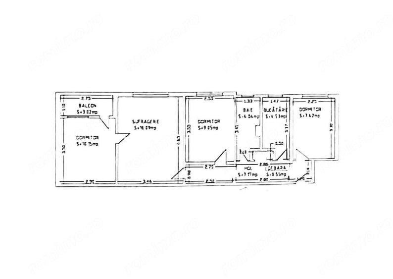 Apartament cu 4 camere semidecomandat în Central