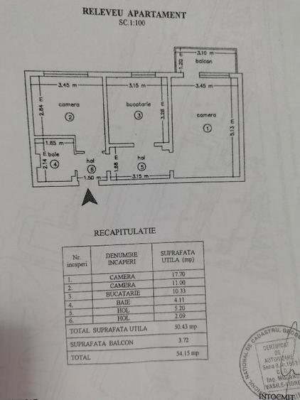 Apartament cu 2 camere în Central