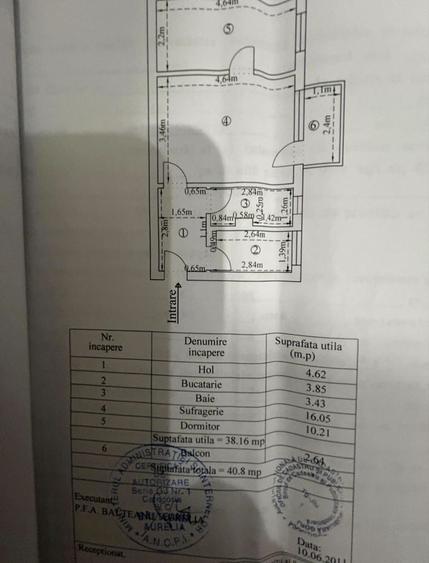 Apartament cu 2 camere nedecomandat în Central