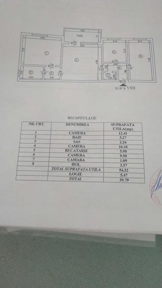 Apartament cu 3 camere semidecomandat în Copou