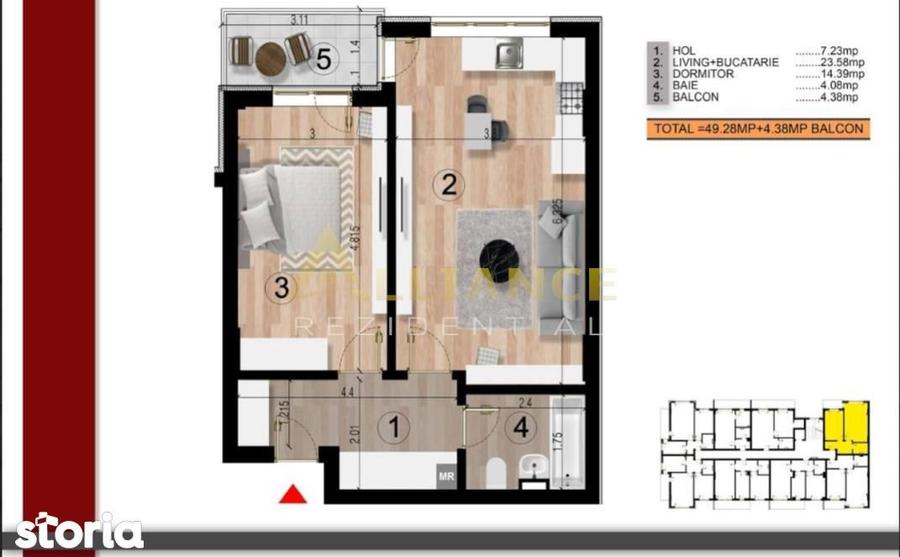 Apartament cu 2 camere în Central — fotografia 1