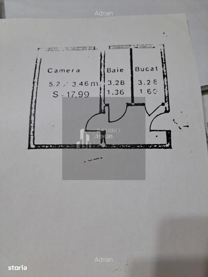 Garsonieră decomandată în Brâncoveanu
