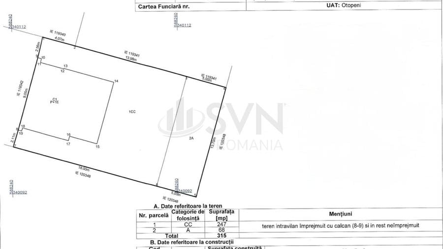 Casă individuală cu 3 camere cu Canalizare în Central