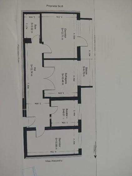 Apartament cu 3 camere decomandat, mobilat în Central