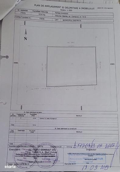 Teren de 1514 mp, în Exterior Vest