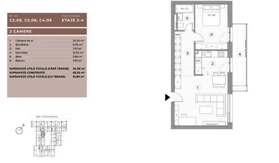 Apartament Lux 2 Camere Ferdinand I Central I Investitie - 1