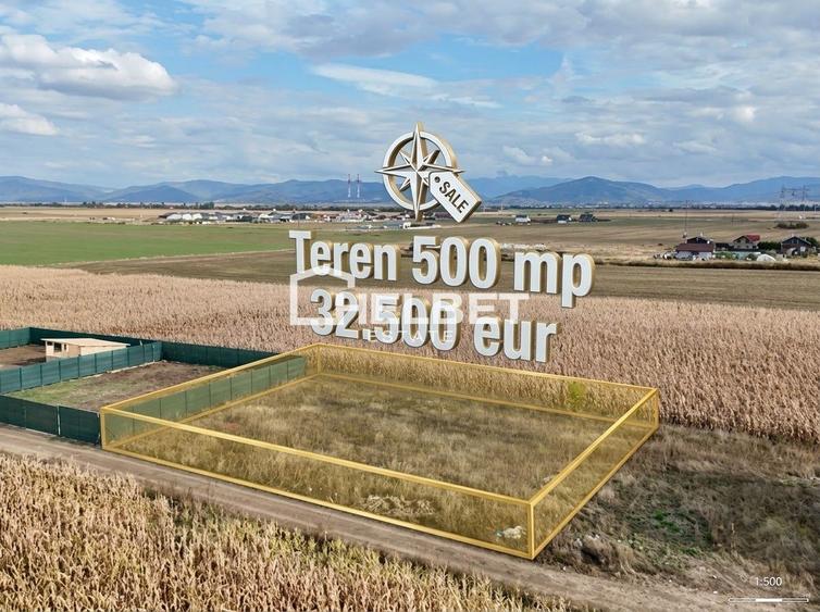 Teren Construcții intravilan de 500 mp, în Sânpetru