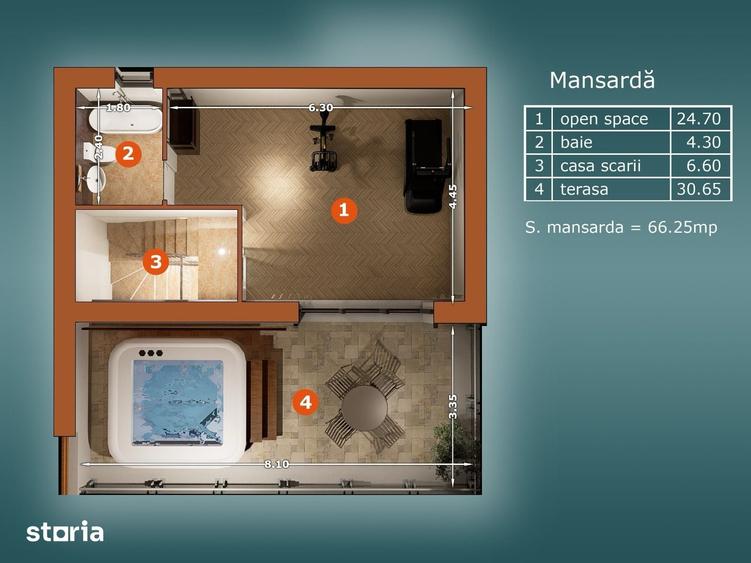 2 Km Metrou Berceni-Casa P+1+M-5 Camere - 6