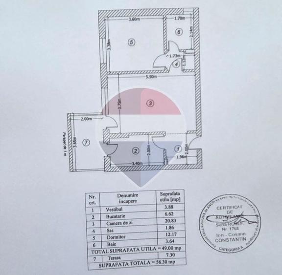 Apartament cu 2 camere semidecomandat, mobilat în Băneasa