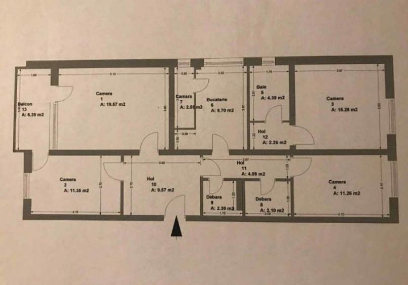 Apartament cu 4 camere decomandat în Vatra Luminoasă