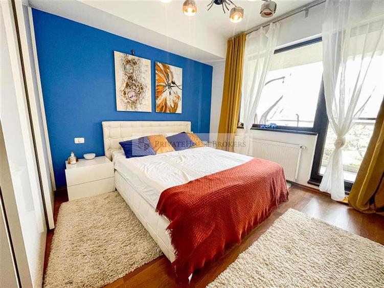 Apartament cu 2 camere semidecomandat, mobilat în Băneasa