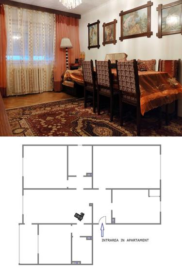 Apartament cu 4 camere decomandat în Central