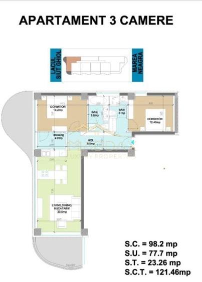 Apartament LUX***Vedere catre MARE***Complex cu piscina//MAMAIA - 22