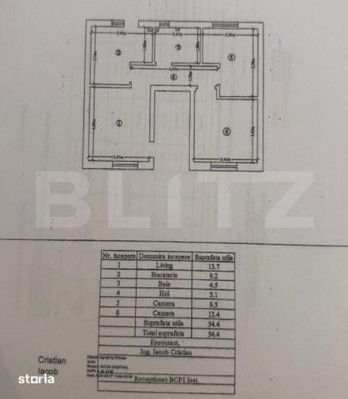 Apartament cu 3 camere în Ciurea
