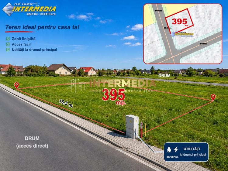 Teren Construcții intravilan de 395 mp, în Micești
