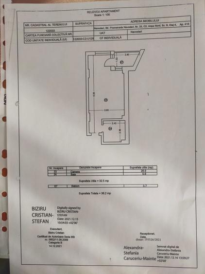 Garsonieră semidecomandată în Nord