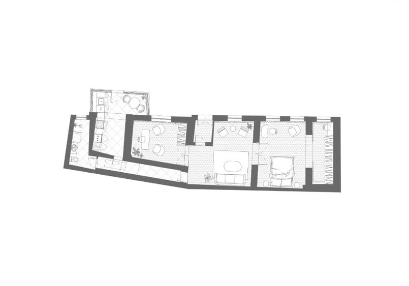 Apartament cu 3 camere semidecomandat, mobilat în Moșilor