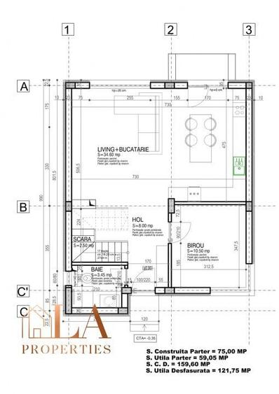 PROIECT NOU | Casa individuala 5 camere | Incalzire in pardoseala | Br - 4