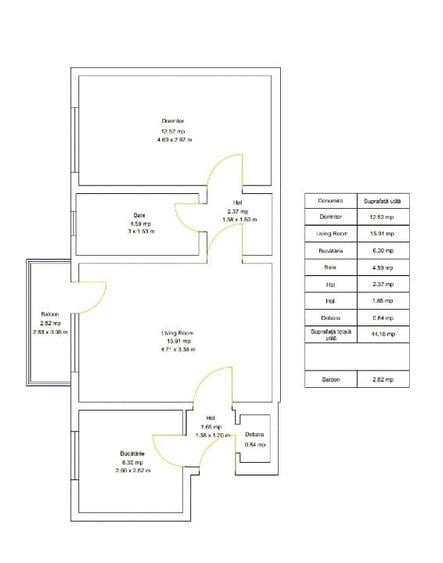 Apartament cu 2 camere semidecomandat, mobilat în Ultracentral