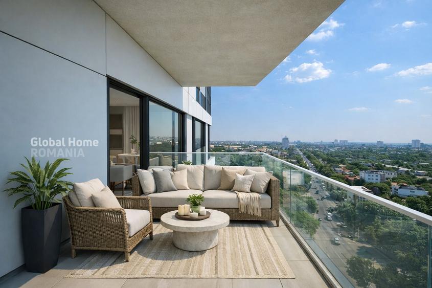 Panoramic View 16 Floor • 4 Rooms + 2 Parking • One Verdi Park • Floreasca - 3