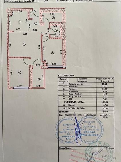 Apartament cu 3 camere decomandat în Central