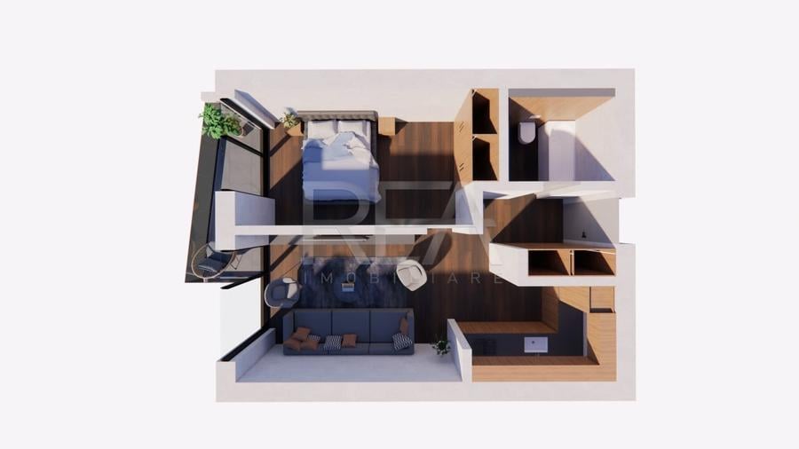 Apartament cu 2 camere semidecomandat în Matei Voievod