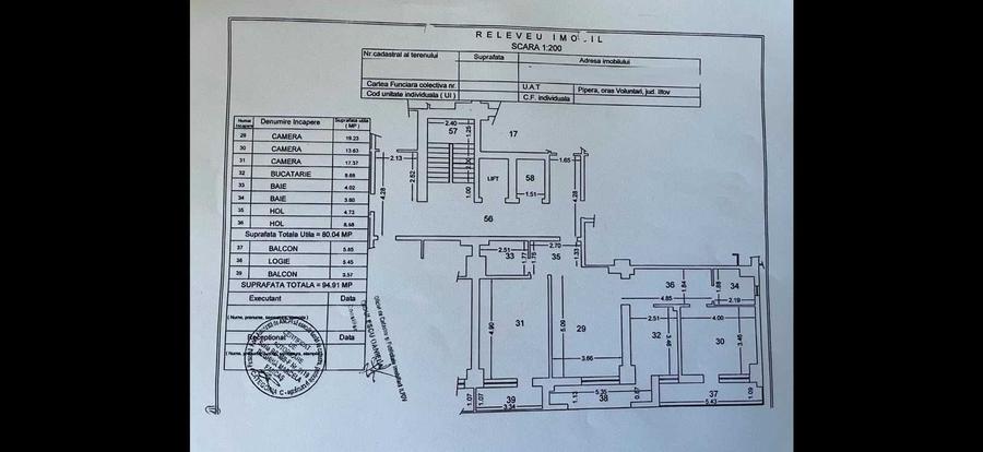 Apartament cu 3 camere semidecomandat în Est