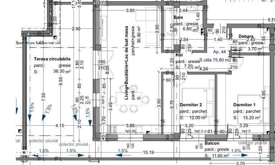 Apartament cu 2 camere decomandat în Central