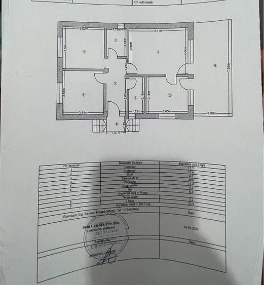 Casă individuală cu 3 camere cu Teren 350 Mp în Balotești