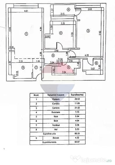 Apartament cu 3 camere decomandat în Herăstrău