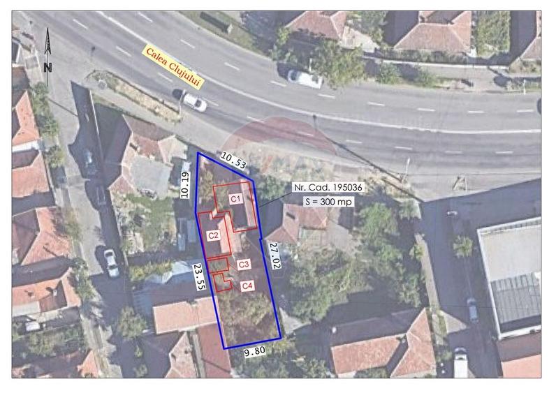 Teren Construcții intravilan de 300 mp, în Calea Clujului
