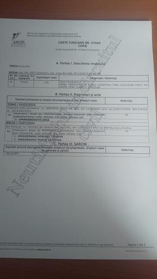 Teren de 420 mp, în Curtișoara