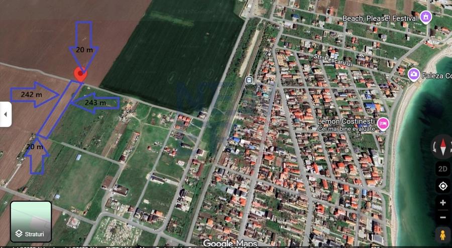 Teren Construcții intravilan de 5000 mp, în Costinești