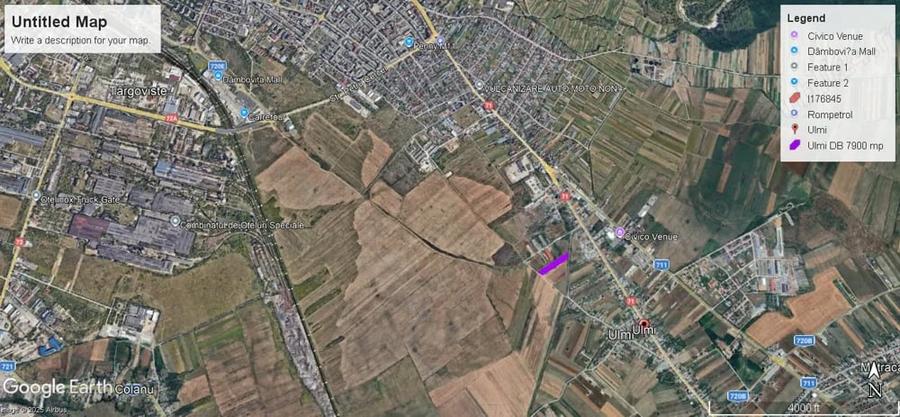 Teren de 7900 mp, în Ulmi